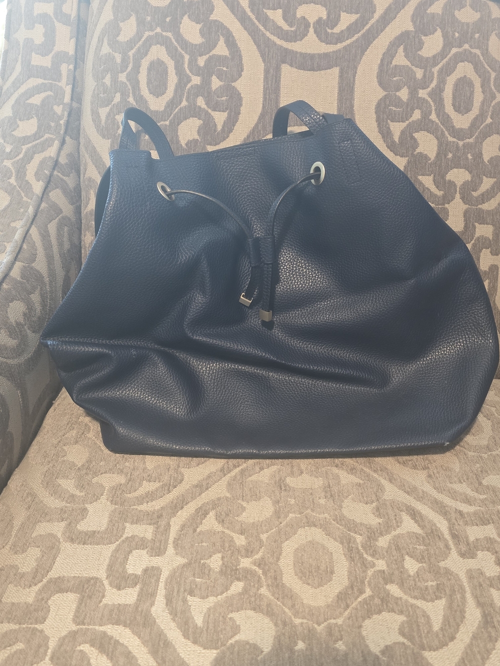 Target Navy Drawstring Tote Bag - Picture 4 of 5